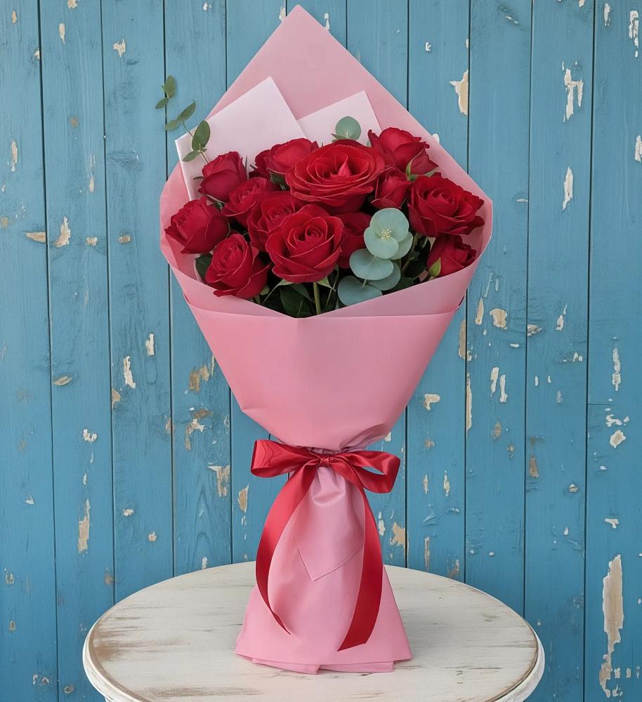 Букет цветов из: Розы в Равнинном