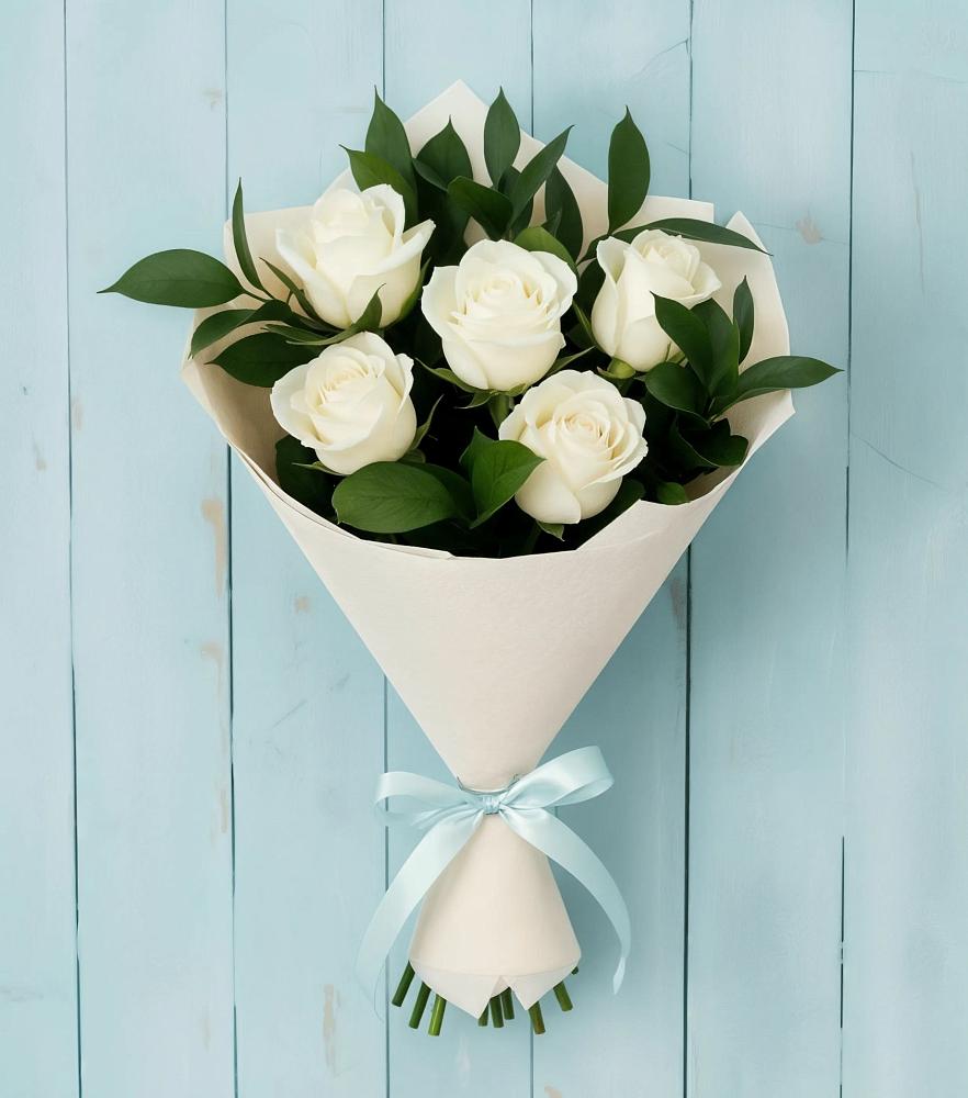 Букет цветов из: Розы в Равнинном