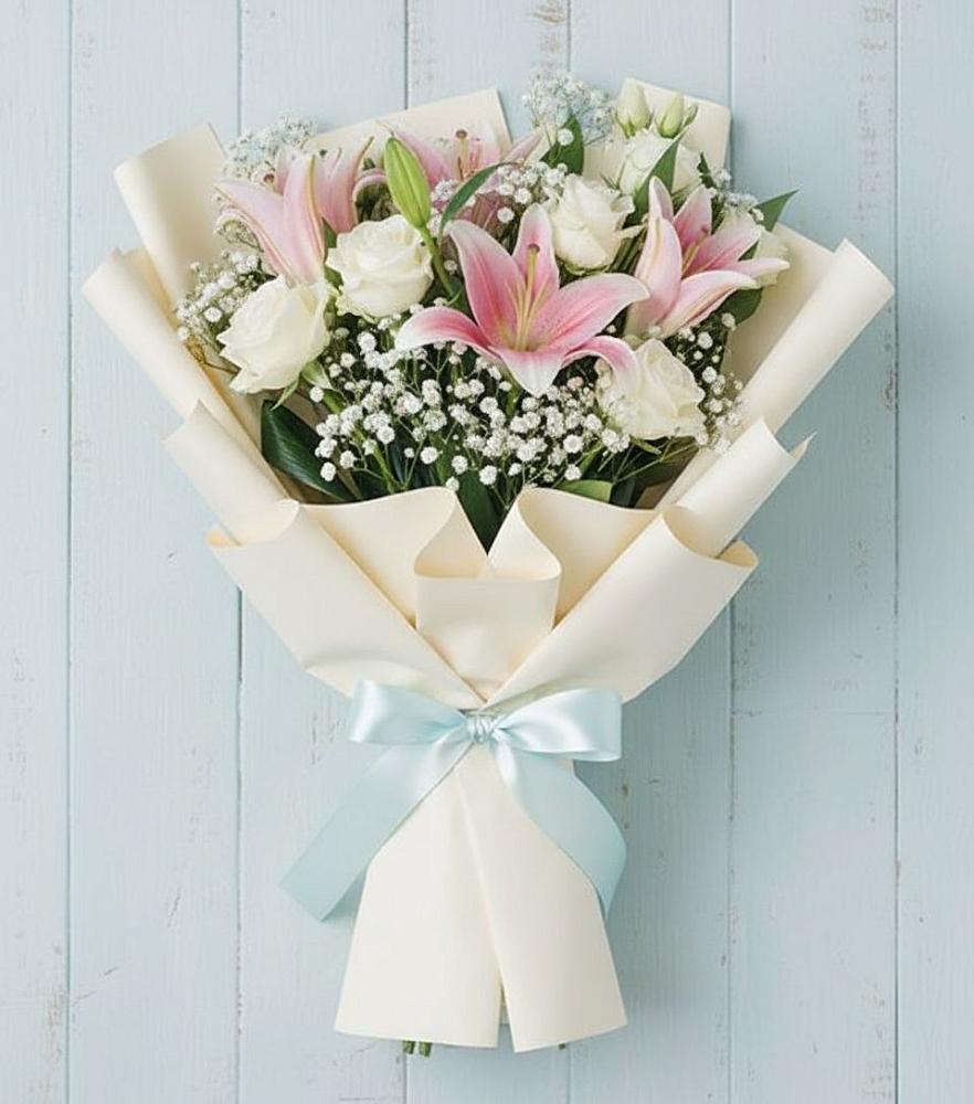 Букет цветов из: Лилии в Равнинном