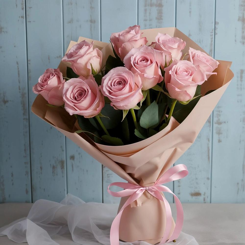 Букет цветов из: Розы в Равнинном