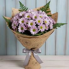 Букет цветов из:  Хризантемы #REPLACE_PRED# Равнинном