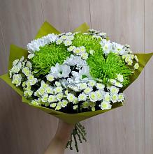 Букет цветов из:  Хризантемы #REPLACE_PRED# Равнинном