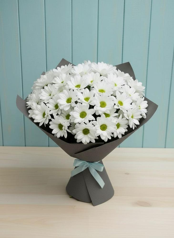 Букет цветов из: Хризантемы в Равнинном