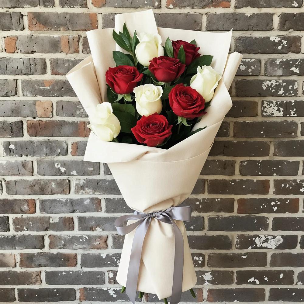 Букет цветов из: Розы в Равнинном