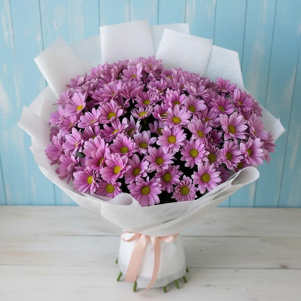 Букет цветов из: Хризантемы в Равнинном