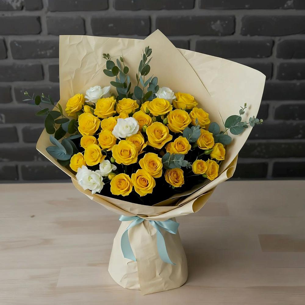 Букет цветов из: Розы в Равнинном