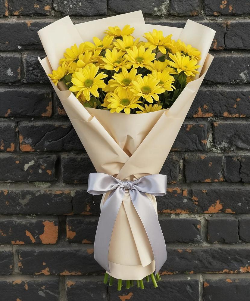Букет цветов из: Хризантемы в Равнинном