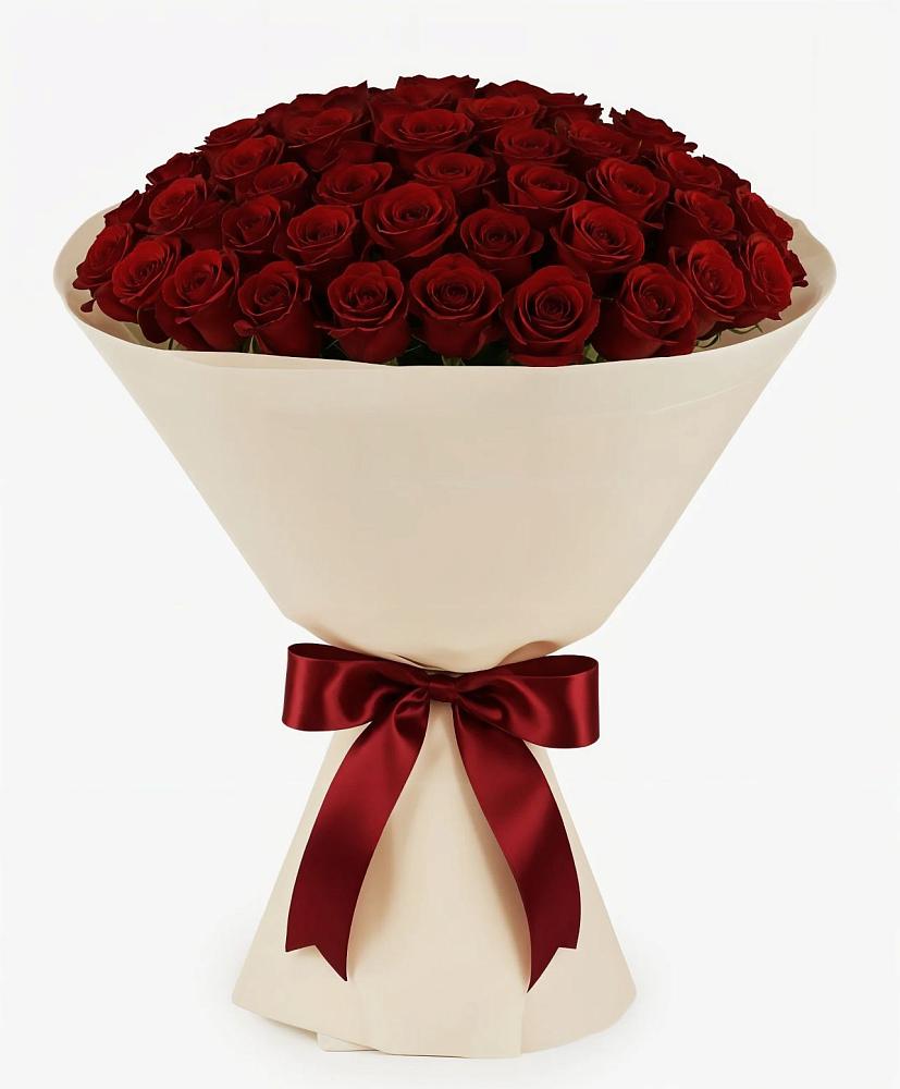 Букет 101 Бордовая роза Блэк Бакарра в Равнинном