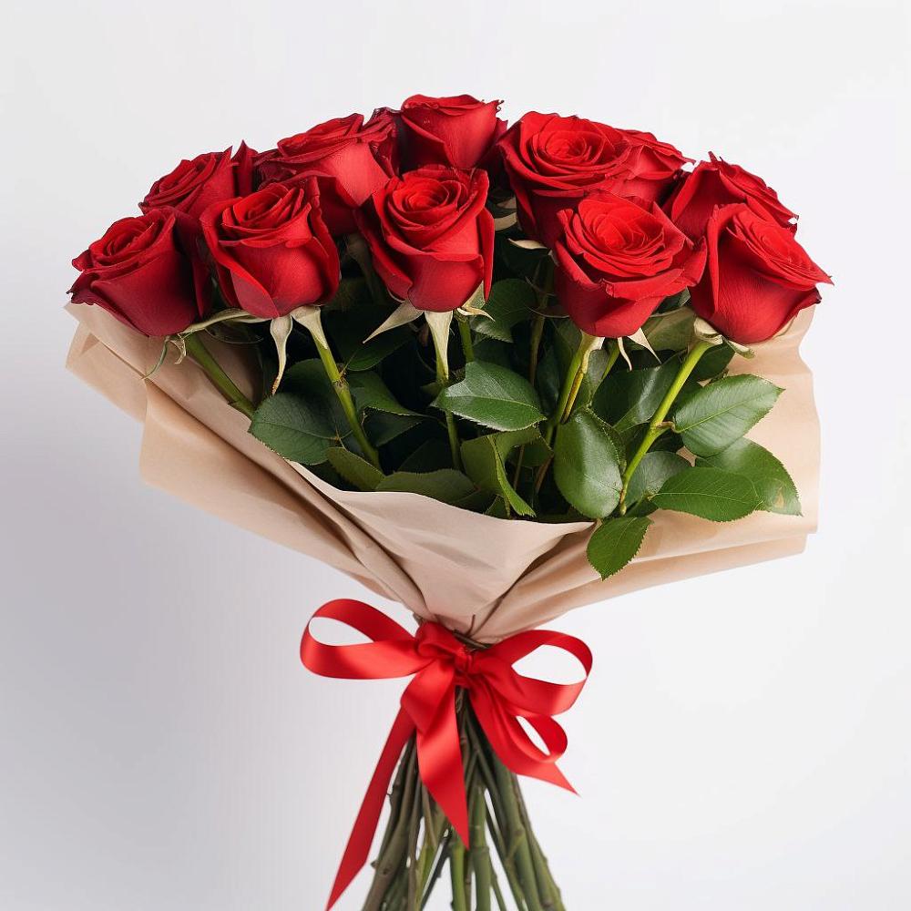Букет 11 Красных роз Эдлесс Лав в Равнинном