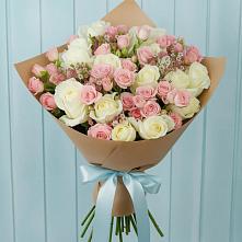 Букет цветов из:  Розы в Равнинном